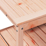 Oppottafel Met Schappen 82,5X45X81 Cm Massief Douglashout