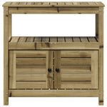 Oppottafel Met Schappen 82,5X45X81 Cm Geïmpregneerd Hout