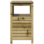 Oppottafel Met Schappen 82,5X45X81 Cm Geïmpregneerd Hout