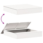Zandbak Met Deksel 111X111X19,5 Cm Massief Grenenhout Wit