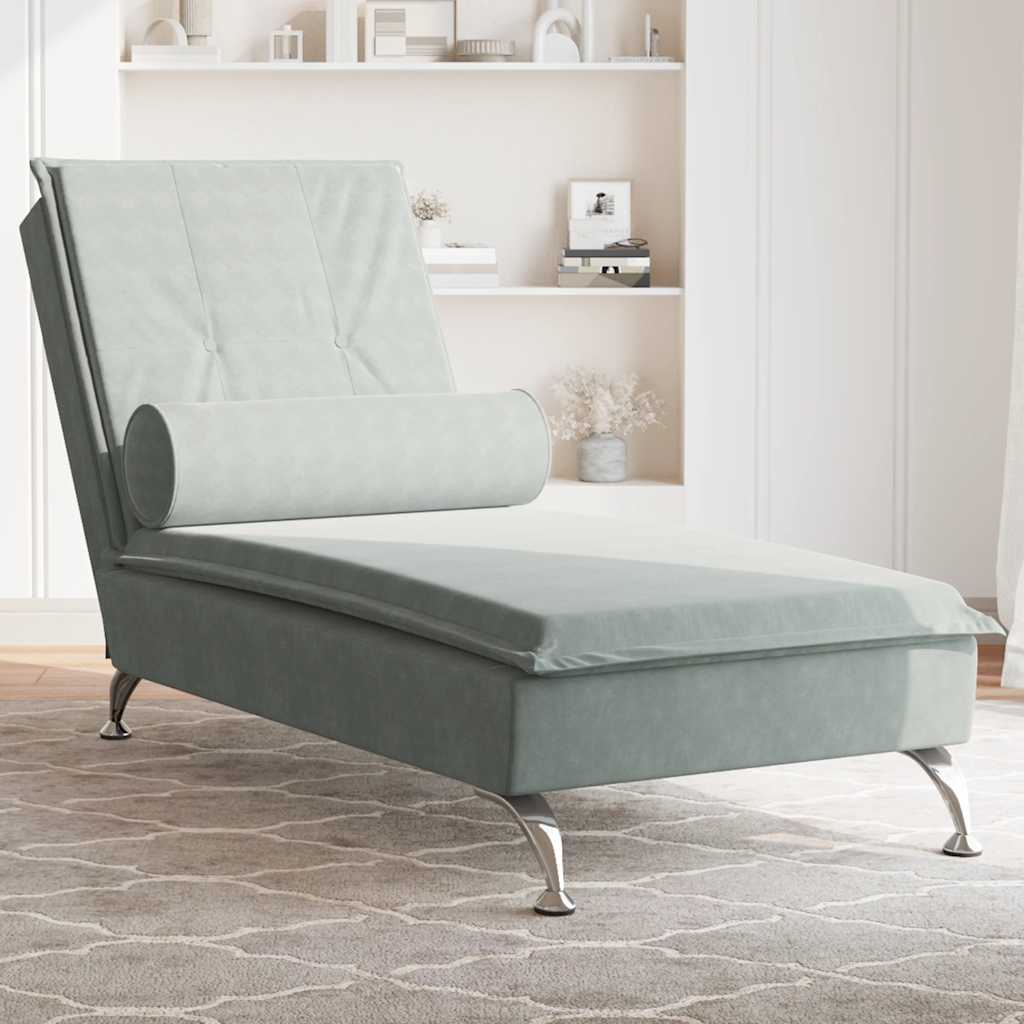 Massage Chaise Longue Met Bolster Fluweel