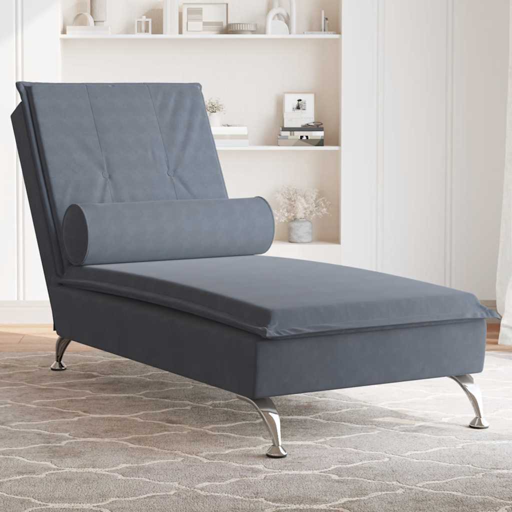 Massage Chaise Longue Met Bolster Fluweel