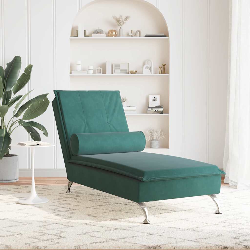 Massage Chaise Longue Met Bolster Fluweel