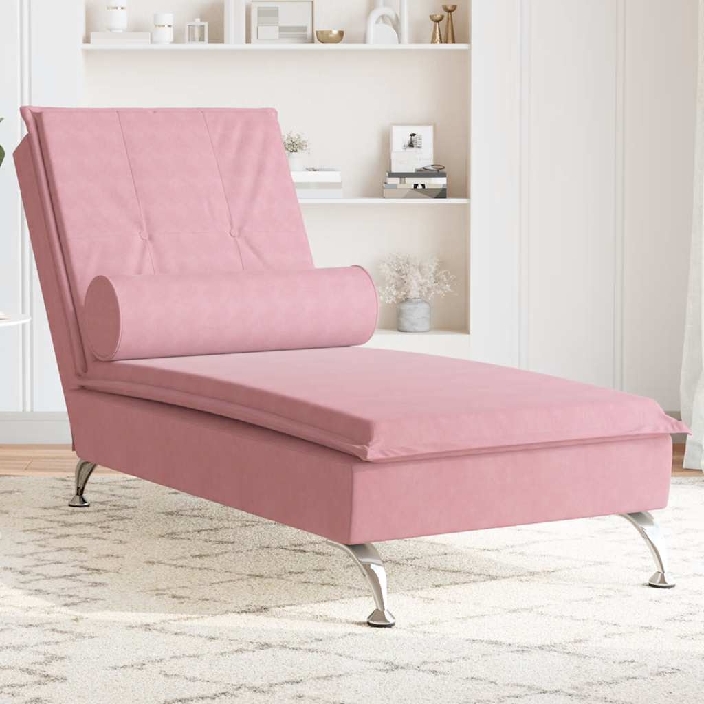 Massage Chaise Longue Met Bolster Fluweel