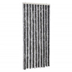 Vliegengordijn 100X230 Cm Chenille Grijs En Zwart