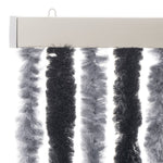 Vliegengordijn 100X230 Cm Chenille Grijs En Zwart