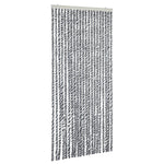 Vliegengordijn 56X185 Cm Chenille Grijs En Zwart-Wit