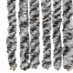Vliegengordijn 90X200 Cm Chenille Grijs En Zwart-Wit