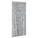 Vliegengordijn 100X230 Cm Chenille Grijs En Zwart-Wit