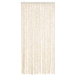 Vliegengordijn Chenille Beige En Wit