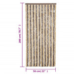 Vliegengordijn Chenille Donkerbruin En Beige Dark Brown And Beige