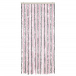 Vliegengordijn 56X200 Cm Chenille Zilvergrijs En Roze
