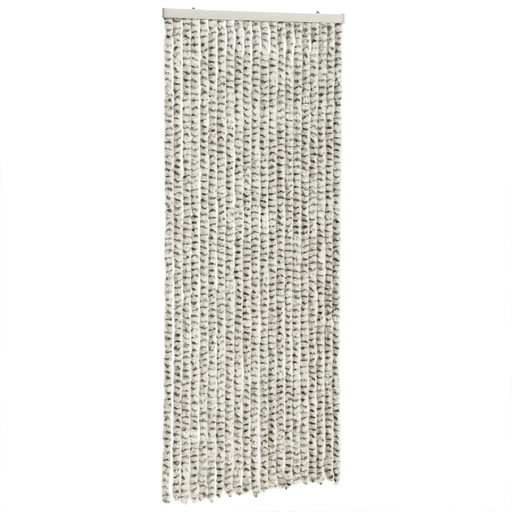 Vliegengordijn 100X200 Cm Chenille Lichtgrijs En Donkergrijs