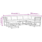 7-Delige Loungeset Met Kussens Massief Douglashout