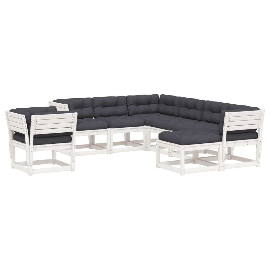 Loungeset Met Kussens Massief Grenenhout