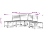 5-Delige Loungeset Geïmpregrd Grenenhout