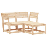 3-Delige Loungeset Massief Grenenhout
