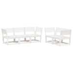 5-Delige Loungeset Massief Grenenhout Wit