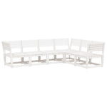 6-Delige Loungeset Massief Grenenhout Wit