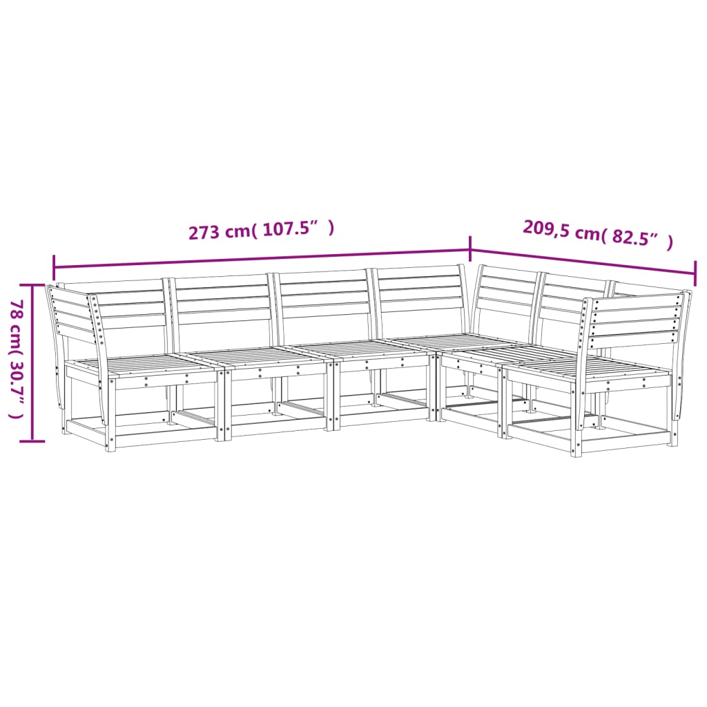 Loungeset Massief Grenenhout