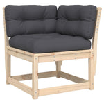 6-Delige Loungeset Met Kussens Massief Grenenhout