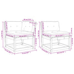 6-Delige Loungeset Met Kussens Geïmpregneerd Grenenhout