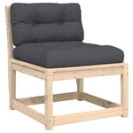 6-Delige Loungeset Met Kussens Massief Grenenhout