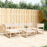 6-Delige Loungeset Massief Grenenhout