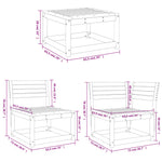 6-Delige Loungeset Massief Douglashout