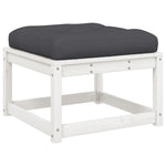 6-Delige Loungeset Met Kussens Massief Grenenhout Wit