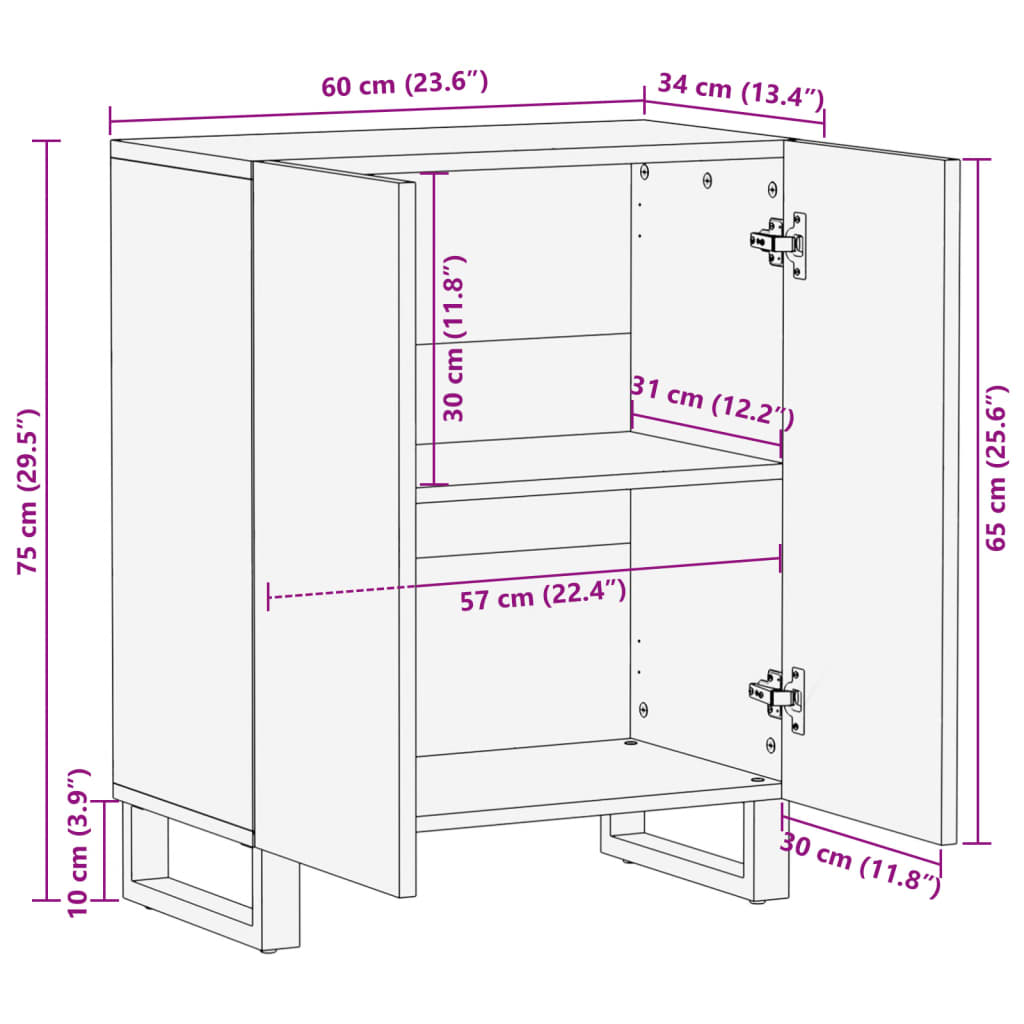 Dressoir 60X34X75 Cm