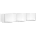 Wandkast 75X18X16,5 Cm Bewerkt Hout Wit