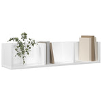 Wandkast 75X18X16,5 Cm Bewerkt Hout Wit