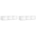 Wandkasten 75X18X16,5 Cm Bewerkt Hout Wit