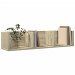 Wandkast 75X18X16,5 Cm Bewerkt Hout Kleurig Sonoma Eiken