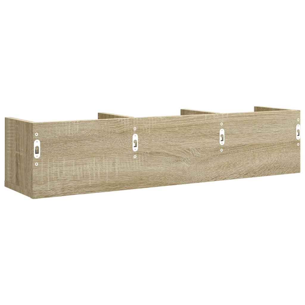 Wandkasten 75X18X16,5 Cm Bewerkt Hout Kleurig Sonoma Eiken