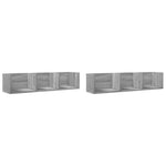 Wandkasten 75X18X16,5 Cm Bewerkt Hout Eiken Grijs Sonoma