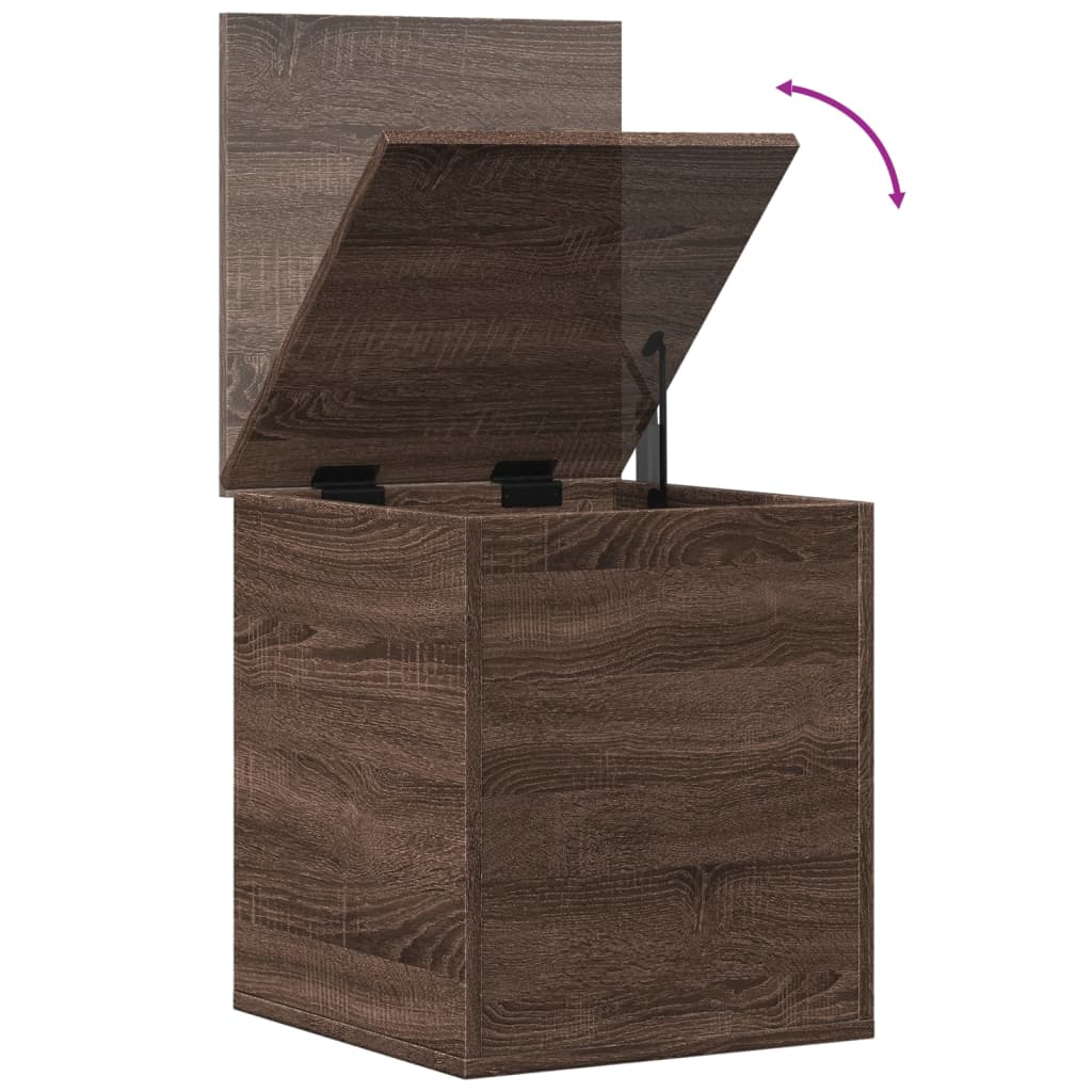 Opbergbox 40X42X46 Cm Bewerkt Hout Bruin Eikenkleurig