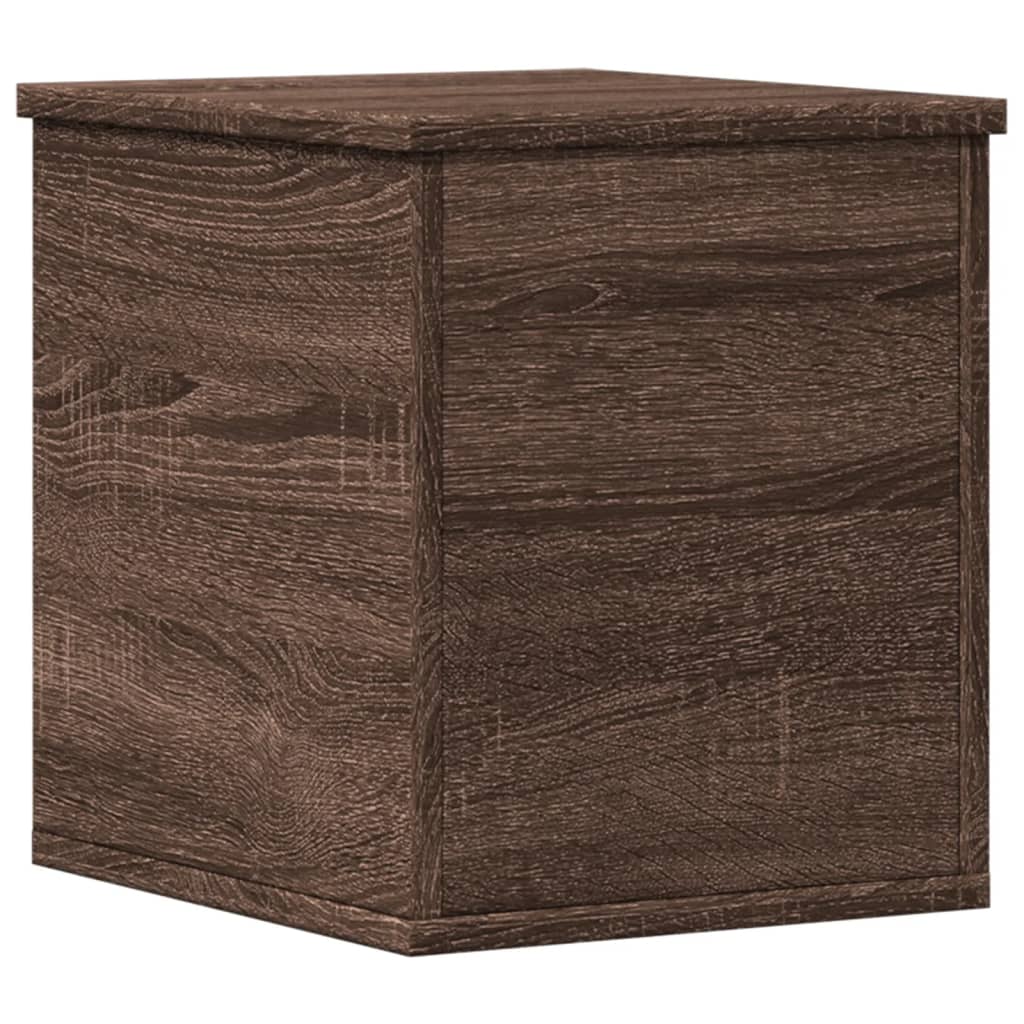 Opbergbox 30X35X35 Cm Bewerkt Hout Bruin Eikenkleur