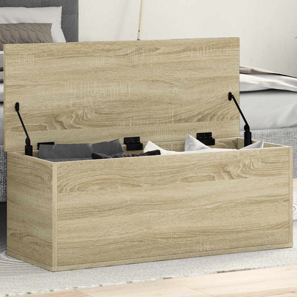 Opbergbox 90X35X35 Cm Bewerkt Hout Sonoma Eikenkleurig