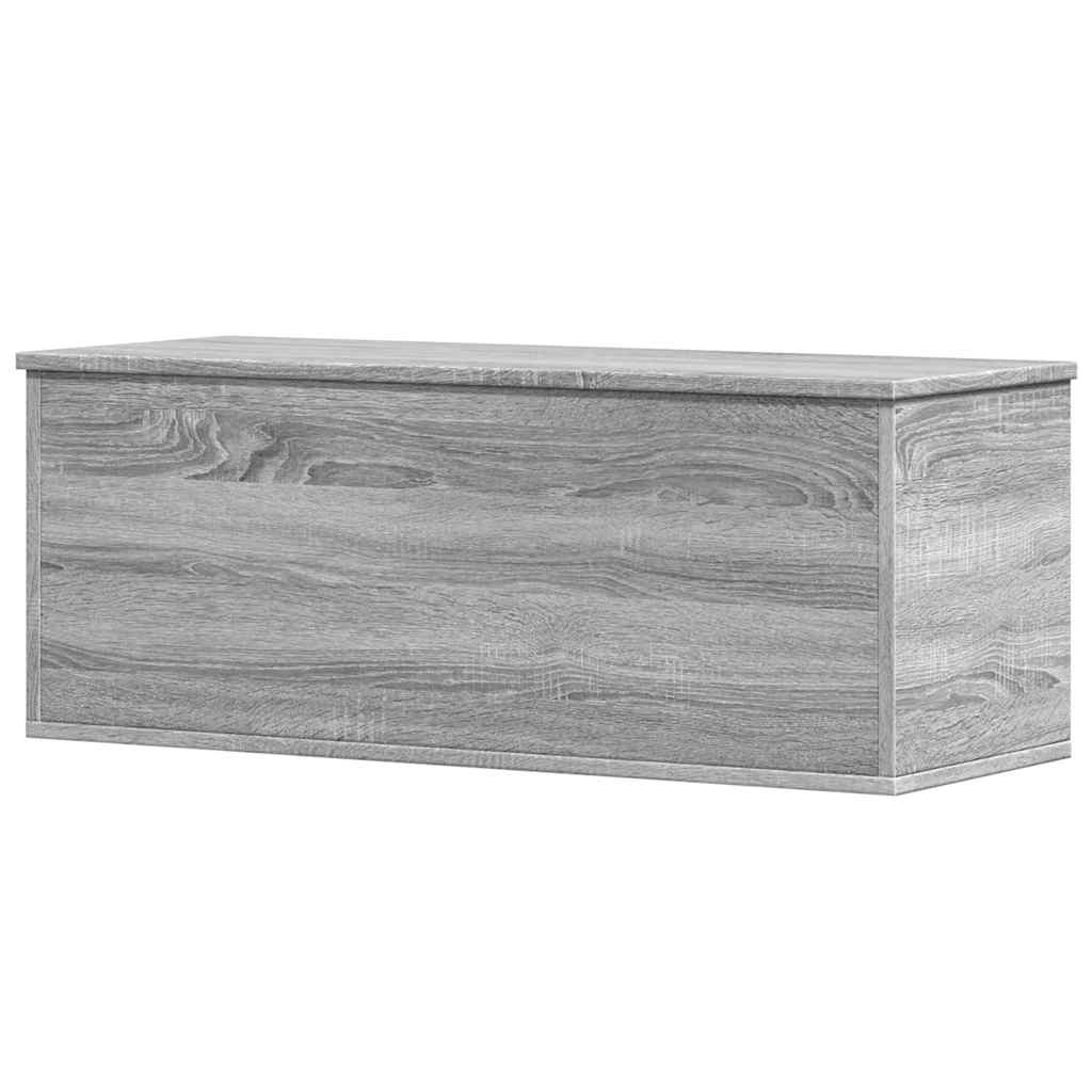 Opbergbox 90X35X35 Cm Bewerkt Hout Grijs Sonoma Eikenkleurig Mangohout (Naturel)