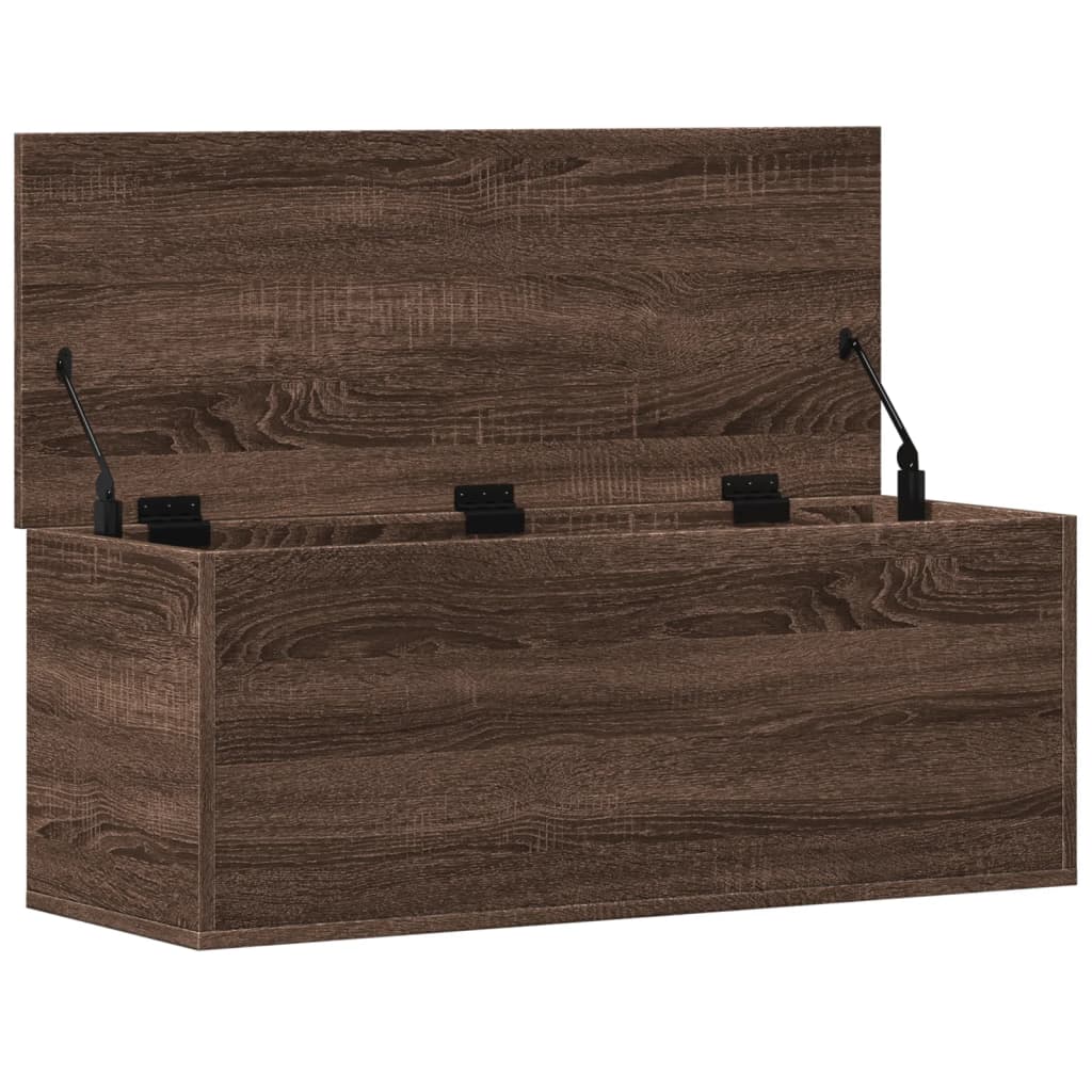 Opbergbox 90X35X35 Cm Bewerkt Hout Bruin Eikenkleur