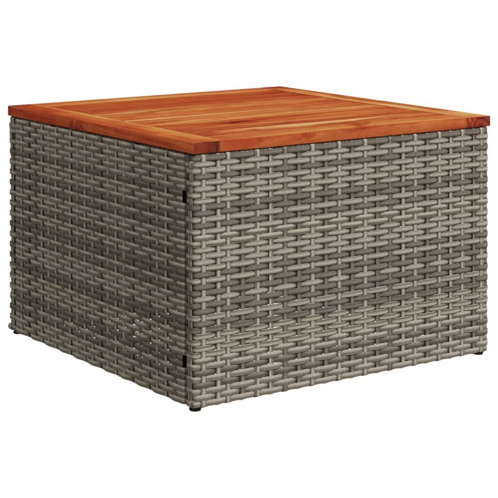 13-Delige Loungeset Met Kussens Poly Rattan Grijs