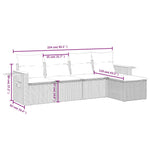 5-Delige Loungeset Met Kussens Poly Rattan Beige