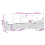5-Delige Loungeset Met Kussens Poly Rattan Zwart