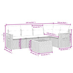 6-Delige Loungeset Met Kussens Poly Rattan Grijs