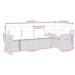 6-Delige Loungeset Met Kussens Poly Rattan Beige