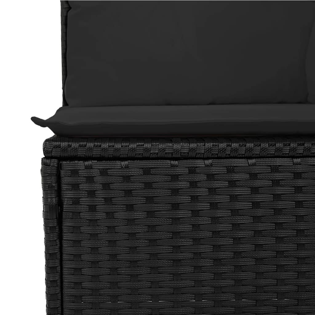 7-Delige Loungeset Met Kussens Poly Rattan Grijs