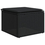 6-Delige Loungeset Met Kussens Poly Rattan Zwart