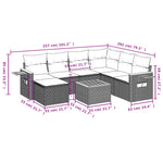 8-Delige Loungeset Met Kussens Poly Rattan Zwart